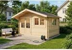 Alpholz Holz-Gartenhaus Gabriel 438x367cm Naturbelassen 28mm Wandst&auml;rke inkl....