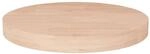 vidaXL Runde Tischplatte &Oslash;50x4 cm Unbehandeltes Massivholz Eiche 342909