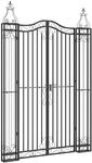 vidaXL Gartentor Schwarz 121x8x180 cm Schmiedeeisen 363433