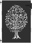 vidaXL Gartentor Gartenzaun 85x75 cm Cortenstahl Baumdesign Schwarz 42015860