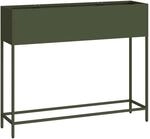 vidaXL Hochbeet Gartenpflanzer Olivgr&uuml;n 100 x 26 x 82 cm Stahl 865879