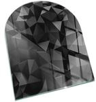 Tulup Glasplatte f&uuml;r Kamin Dreidimensionale Geometrie Funkenschutzplatte...