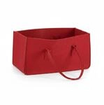 Relaxdays Kaminholztasche Filz Rot mit Henkeln 25 cm x 25 cm x 50 cm