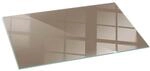 Tulup Glasplatte f&uuml;r Kamin Braun Glasbodenplatte f&uuml;r Kamin&ouml;fen Rechteck...