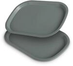 ProHome Kunststoff Tablett BPA Frei 377 x 277 cm Gr&uuml;n 2er Pack