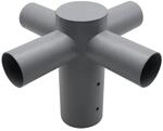 ENOVALITE Stra&szlig;enleuchten Adapter 4-Fach 80 zu 60mm Grau Fix