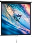 HOMCOM Projection Screen Kunststoff Metall 189L x 7B x 182H cm Schwarz
