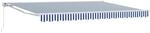 vidaXL Manuell Einziehbare Markise Blau und Wei&szlig; 4 x 3,5 m 3420268