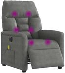 vidaXL Massagesessel Elektrisch Dunkelgrau Mikrofasergewebe 3303082