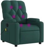 vidaXL Massagesessel Dunkelgr&uuml;n Stoff Modell 8