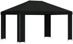 vidaXL Pavillon 4 x 3 m Schwarz Polyester und Stahl 190 900382