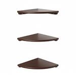 Relaxdays Wandeckregal Walnussholz Dunkelbraun 3 cm x 25 cm x 25 cm