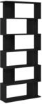 vidaXL B&uuml;cherregal Schwarz Eichen-Optik 80x24x190,5 cm Holzwerkstoff 862399