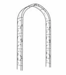 DELUKE Rosenbogen LINA Schwarz Stahl Gartenbogen Metall Rankhilfe Rosenhilfe