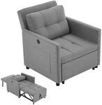 Tectake Schlafsessel Toyama 3In1 Als Sessel Lounger Oder G&auml;stebett 6 Fach