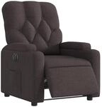 vidaXL Relaxsessel Elektrisch Dunkelbraun Stoff Modell 20