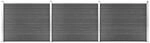 vidaXL Zaunelement Set WPC 526x146 cm Schwarz 3070460