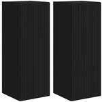 vidaXL TV-Wandschrank 2 Stk Schwarz 30 x 31 x 80 cm Holzwerkstoff 892292