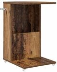 vidaXL Beistelltisch mit Rad Altholz 40 x 35 x 60 cm Holzwerkstoff 8000378