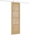 vidaXL Schiebet&uuml;r Natur und Wei&szlig; 61 x 198,5 cm 3445476