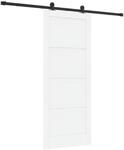 vidaXL Schiebet&uuml;r ORKDAL Wei&szlig; 83 x 202 cm Massives Kiefernholz 3445497