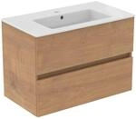 Ideal Standard M&ouml;belpaket Eurovit+ Unterschrank und Waschtisch 81 cm Eiche
