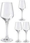 Relaxdays Weingl&auml;ser Glas Transparent Sp&uuml;lmaschinenfest 4er Set 21 cm x 7 cm