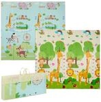 Relaxdays Krabbelmatte XPE Schaumstoff Bunt Faltbar 200 cm x 180 cm 1 kg