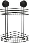 MSV Eck-Duschregal Mega Ventouses Stahl 21,5 cm x 21,5 cm x 39,7 cm Mattschwarz