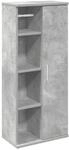 vidaXL Badezimmerschrank mit Rollenhalter Betongrau 39x22x90 cm 858527