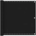 vidaXL Balkonsichtschutz Schwarz 75 x 800 cm HDPE und Aluminium 4003042