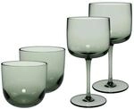 like. by Villeroy & Boch Like Glass Wein- und Wassergl&auml;ser Set 4-teilig Sage