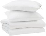 vidaXL Sommerdecke mit Kissen 3-Tlg Wei&szlig; Mikrofaser 3377300