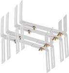 BigDean 4 St&uuml;ck Blumenkastenhalter Wei&szlig; Standard H Form Kasten Halter
