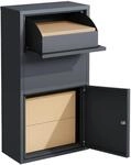 KARAT Paketbox Clement Paketkasten Anthrazit mit Klappsystem und Schloss...