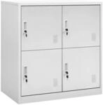 vidaXL Schlie&szlig;fachschr&auml;nke 2 Stk Hellgrau 90x45x92,5 cm Stahl Modell 1