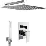 PaulGurkes Unterputz Duschsystem 40cm Komplett Set Regendusche