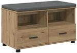 vidaXL Flurbank mit Kissen mit Regal Artisan-Eiche 80 x 38 x 46 cm 891463