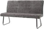 MCW Sitzbank G55 Edelstahl Geb&uuml;rstet Stoff/Textil Chenille &Ouml;ko-Tex 180cm...