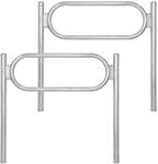 TRUTZHOLM 2x Fahrradanlehnb&uuml;gel 115 x 124 cm Stahl Durchmesser 60 mm Typ O