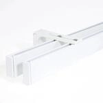 Deco-Raum Gardinenschiene nach Ma&szlig; 2-Lauf Loft Wei&szlig; 120cm