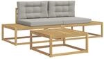 vidaXL Outdoor-Sofagarnitur mit Kissen Wei&szlig; 79 x 79 x 37 cm Polyester 3386995
