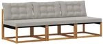vidaXL 3 St&uuml;ck Outdoor Mittelsofa Massivholz Akazie Natur 900646