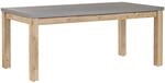 Beliani Gartentisch OSTUNI Grau Heller Holzfarbton 90x180x75