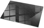 Tulup Tischplatte Natursteinstruktur Tischplatte aus Glas 100x70 cm Schwarz