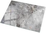 Tulup Tischplatte Nat&uuml;rliches Marmormuster Gartentischplatte 120x80 cm Grau
