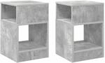 vidaXL Beistelltisch 2 Stk Beton Grau 30,5 x 30 x 45 cm Holzwerkstoff 890903