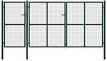 vidaXL Gartentor Stahl 400 x 200 cm Gr&uuml;n 144315