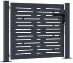 vidaXL Gartentor Anthrazit 105x80 cm Stahl Quadratisches Design 153190