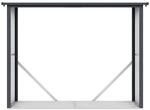 Vente-unique Kaminholzregal Winwood Anthrazitgrau Naturfarben Dunkel 230 cm